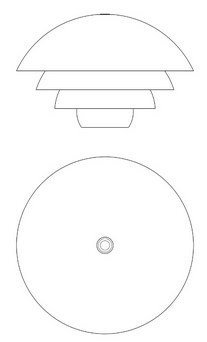 Dimensions de la Lampe de Table Visière Martinelli Luce
